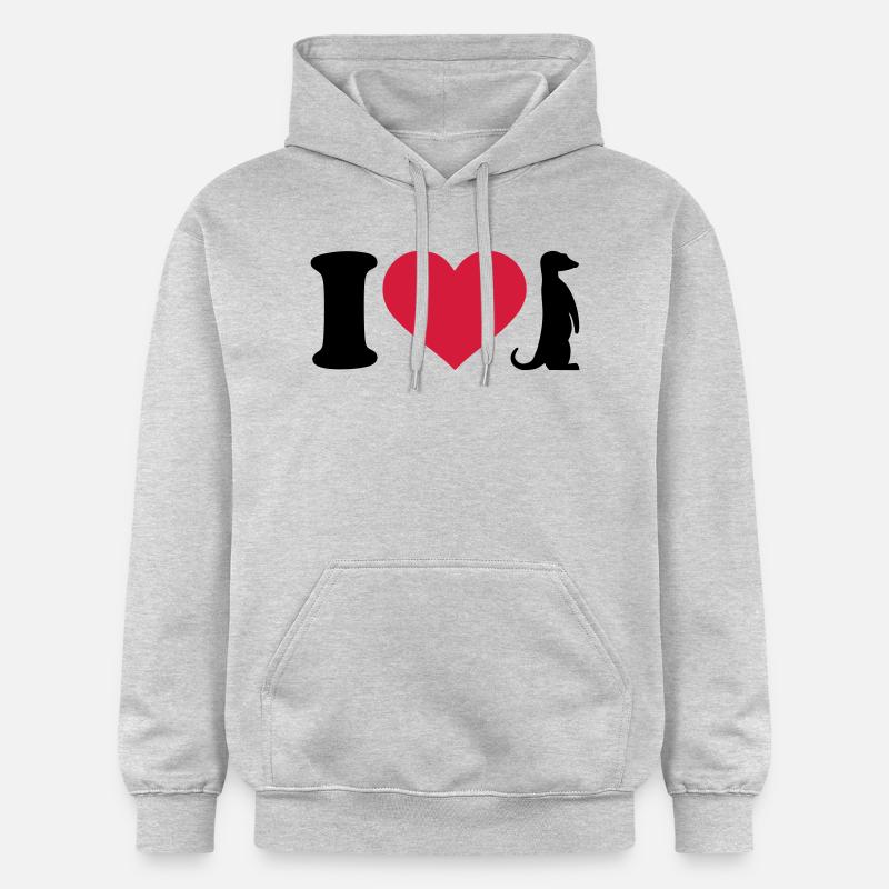 Erdmännchen - Gildan Unisex Softstyle® Midweight Hoodie - Hellgrau meliert