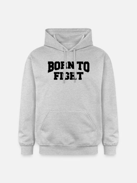 Born to fight - Sweat à capuche Softstyle® Gildan Unisexe - gris clair chiné
