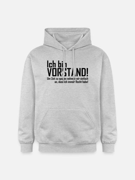 ich bin vorstand - Gildan Unisex Softstyle® Midweight Hoodie - Hellgrau meliert