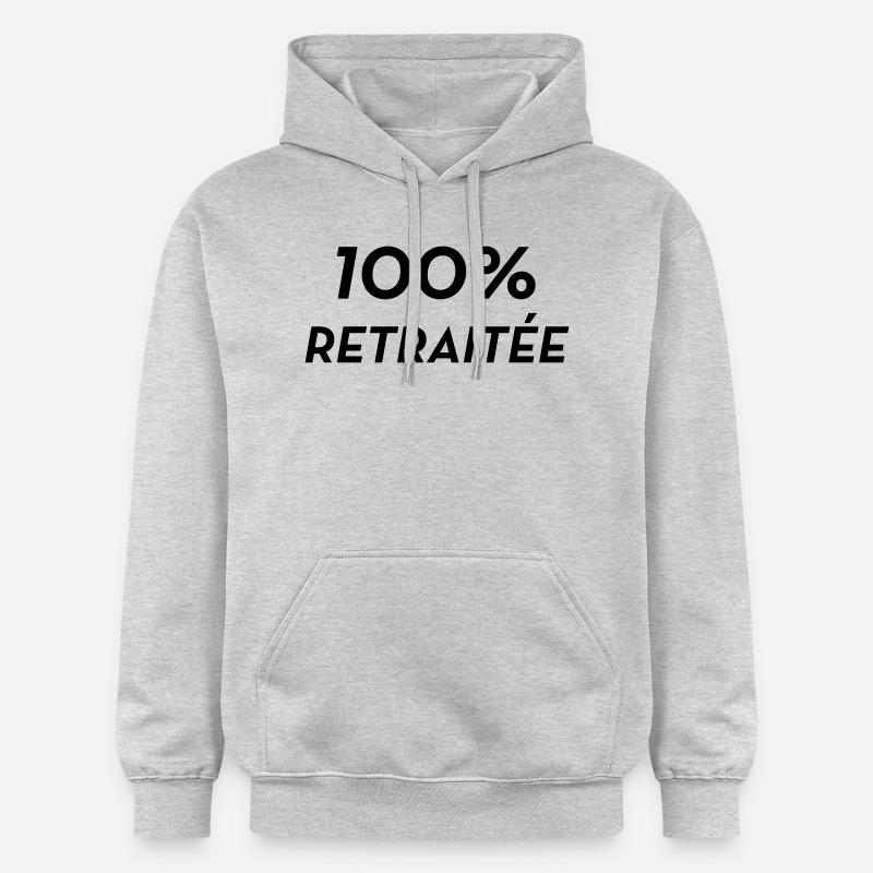 retraite / retraité / retraitée / pension - Sweat à capuche Softstyle® Gildan Unisexe - gris clair chiné