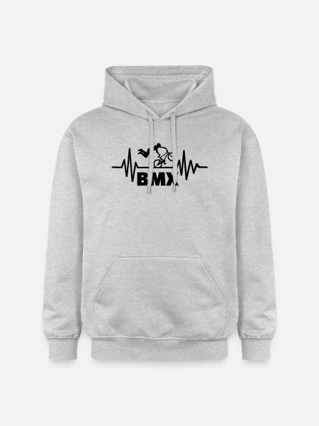 BMX - Sweat à capuche Softstyle® Gildan Unisexe - gris clair chiné
