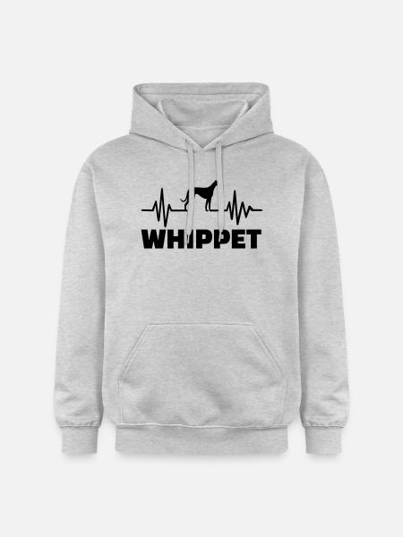 Whippet - Gildan Unisex Softstyle® Midweight Hoodie - Hellgrau meliert