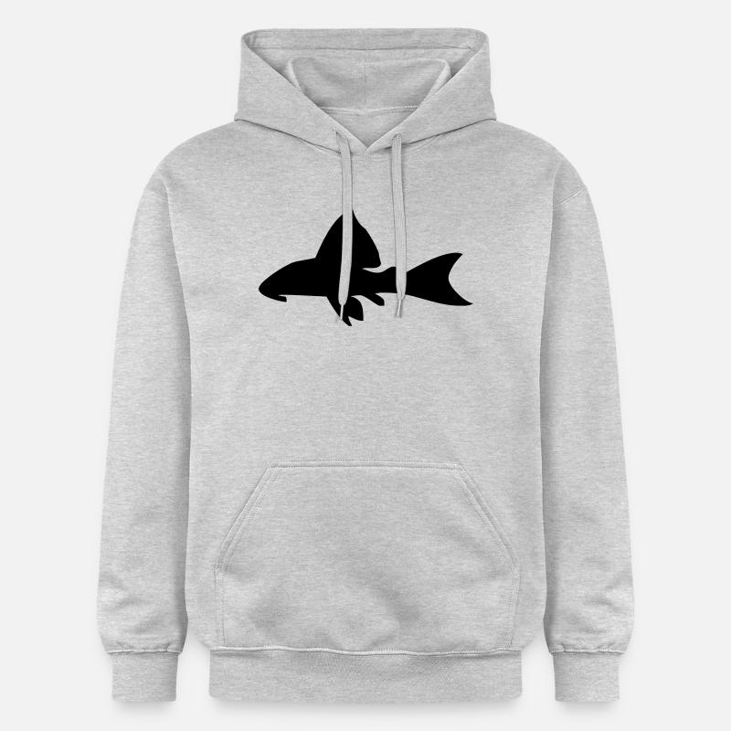 Poisson-chat - Sweat à capuche Softstyle® Gildan Unisexe - gris clair chiné