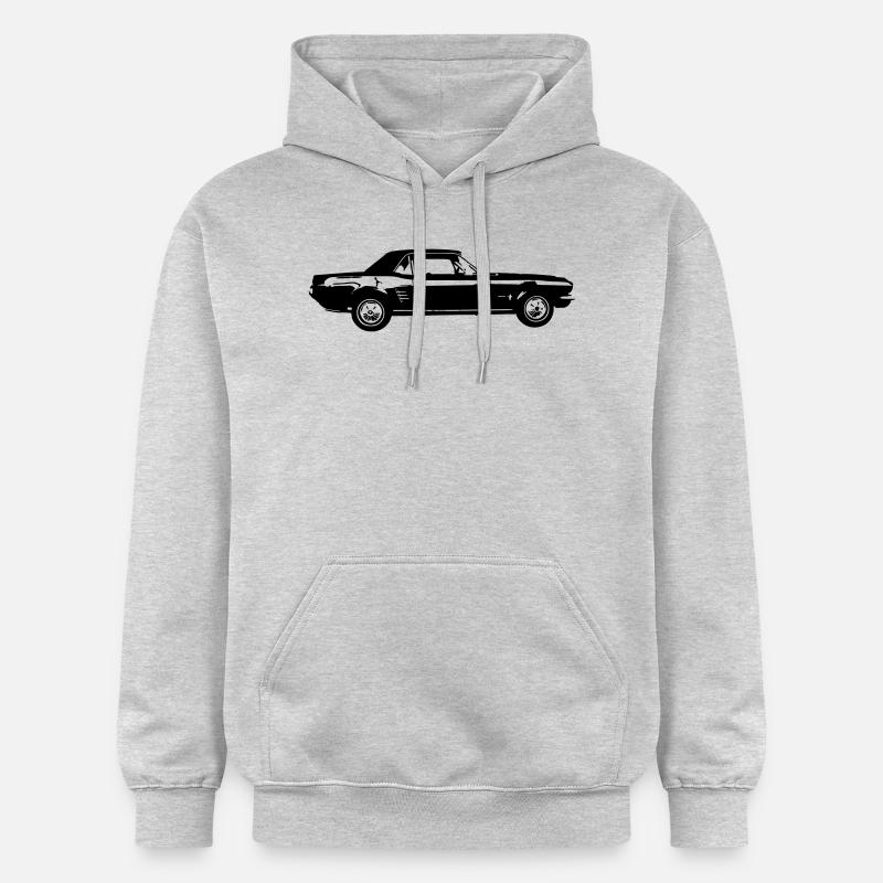 Oldtimer US Car Design - Gildan Unisex Softstyle® Midweight Hoodie - Hellgrau meliert