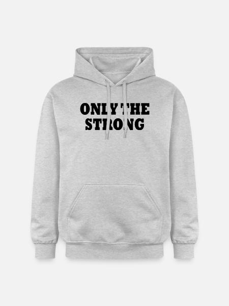 only the strong - Gildan Unisex Softstyle® Midweight Hoodie - Hellgrau meliert