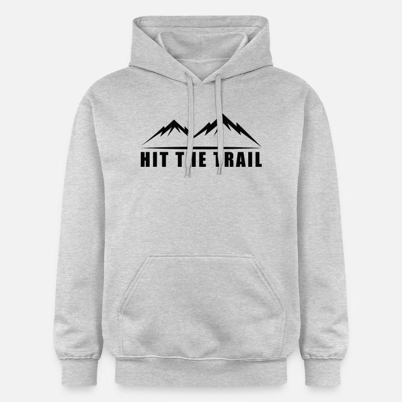 Trail Running Sports - Sweat à capuche Softstyle® Gildan Unisexe - gris clair chiné