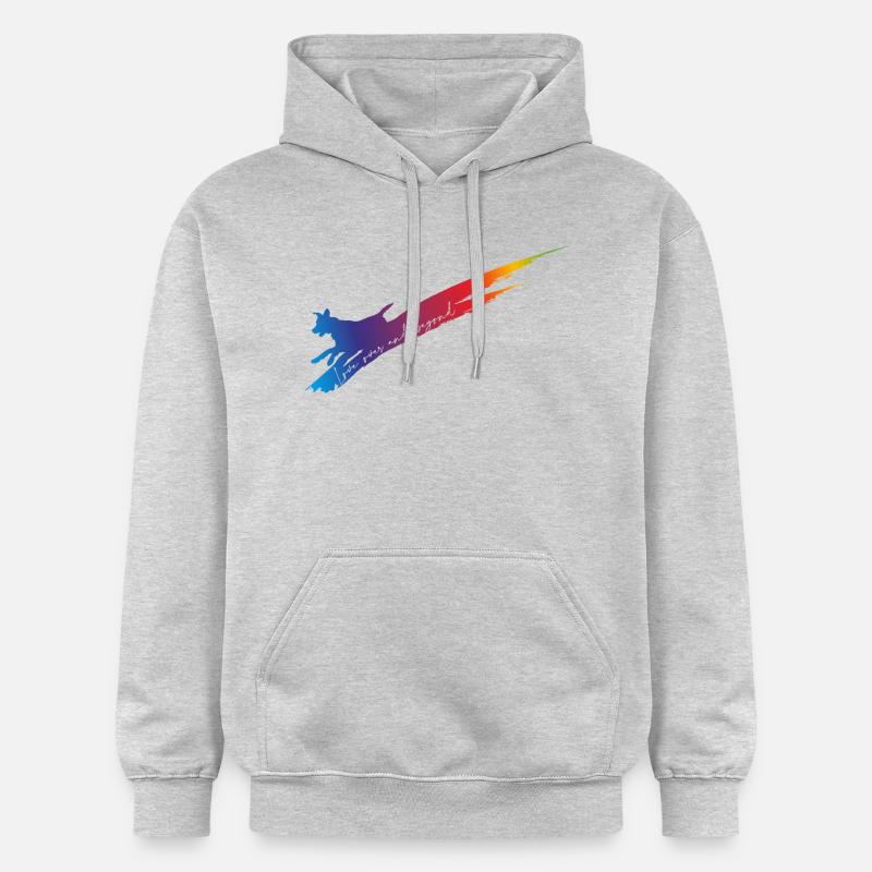 L’amour au-delà du CHIEN - Sweat à capuche Softstyle® Gildan Unisexe - gris clair chiné