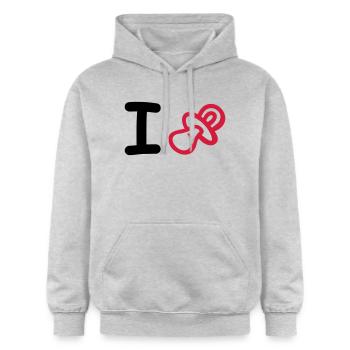 pacifier - Gildan Unisex Softstyle® Midweight Hoodie - light heather grey - Front - Liana (172cm) & Jaron (178cm)