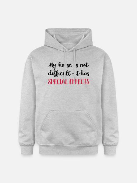 Pferde - Gildan Unisex Softstyle® Midweight Hoodie - Hellgrau meliert