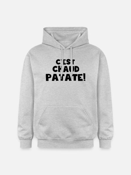 c'est chaud patate - Sweat à capuche Softstyle® Gildan Unisexe - gris clair chiné