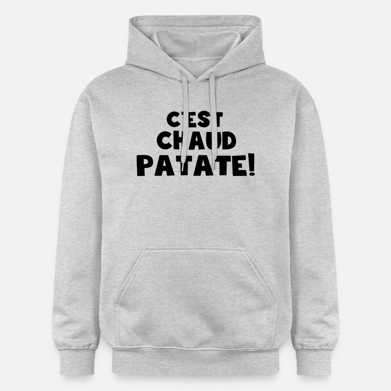 c'est chaud patate - Sweat à capuche Softstyle® Gildan Unisexe - gris clair chiné