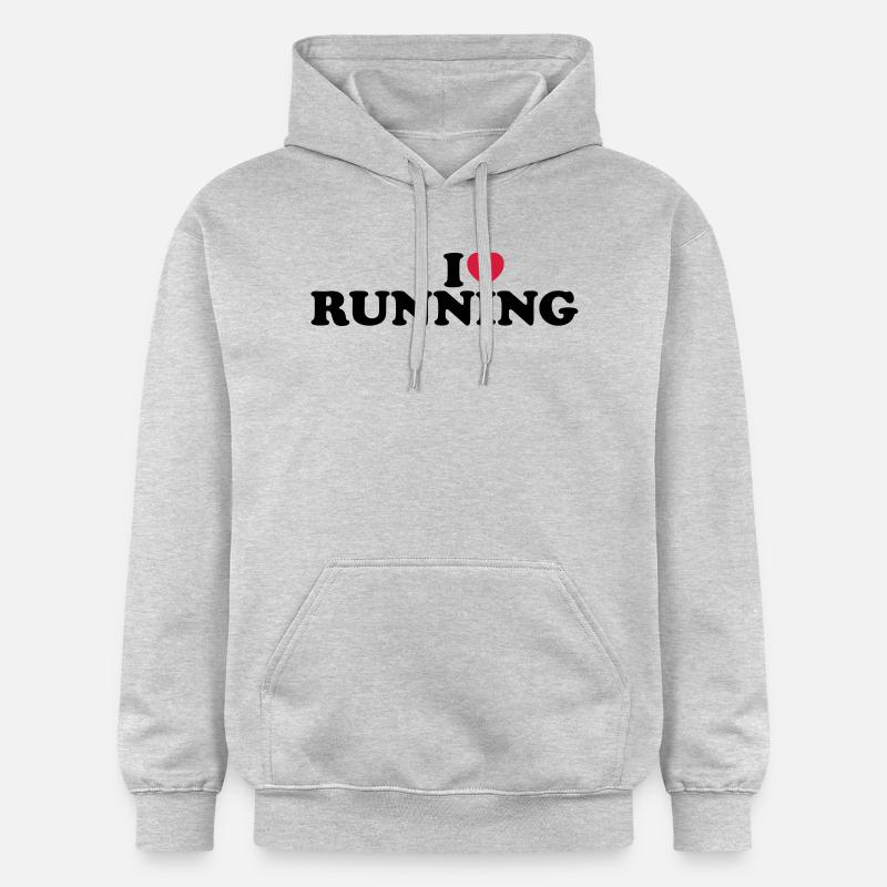 I love running - Sweat à capuche Softstyle® Gildan Unisexe - gris clair chiné