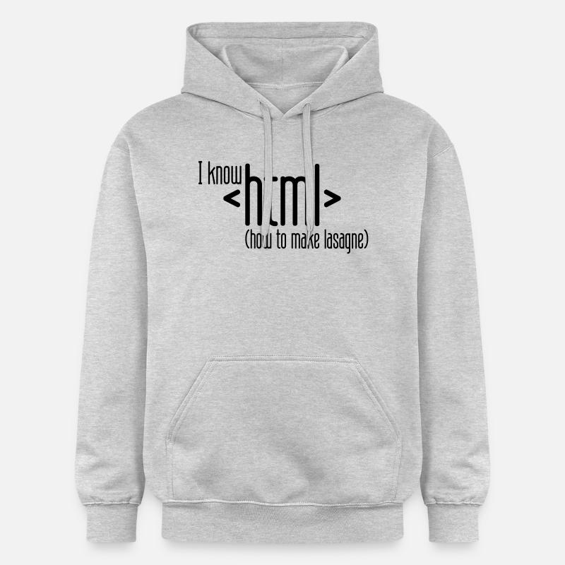 I know HTML - Gildan Unisex Softstyle® Midweight Hoodie - Hellgrau meliert
