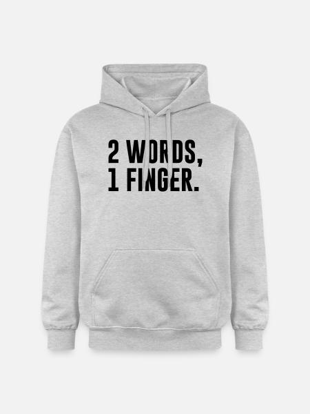 2 words 1 finger - Gildan Unisex Softstyle® Midweight Hoodie - light heather grey
