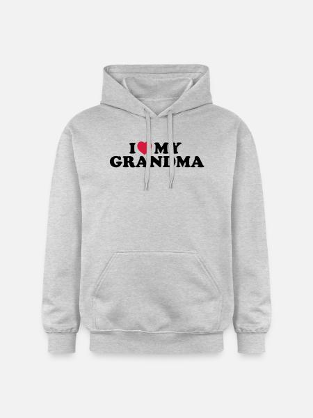 I love my grandma - Gildan Unisex Softstyle® Midweight Hoodie - light heather grey
