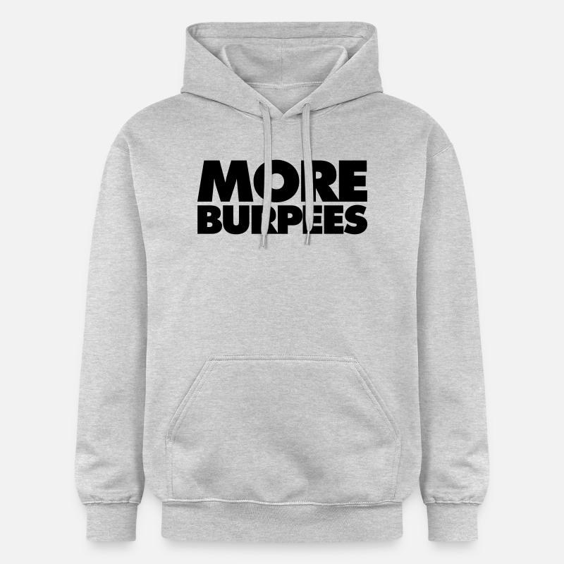 Plus de burpees - Sweat à capuche Softstyle® Gildan Unisexe - gris clair chiné