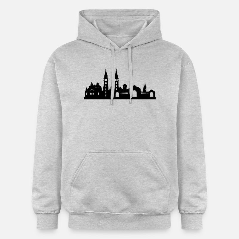 Nuremberg Skyline petit - Sweat à capuche Softstyle® Gildan Unisexe - gris clair chiné