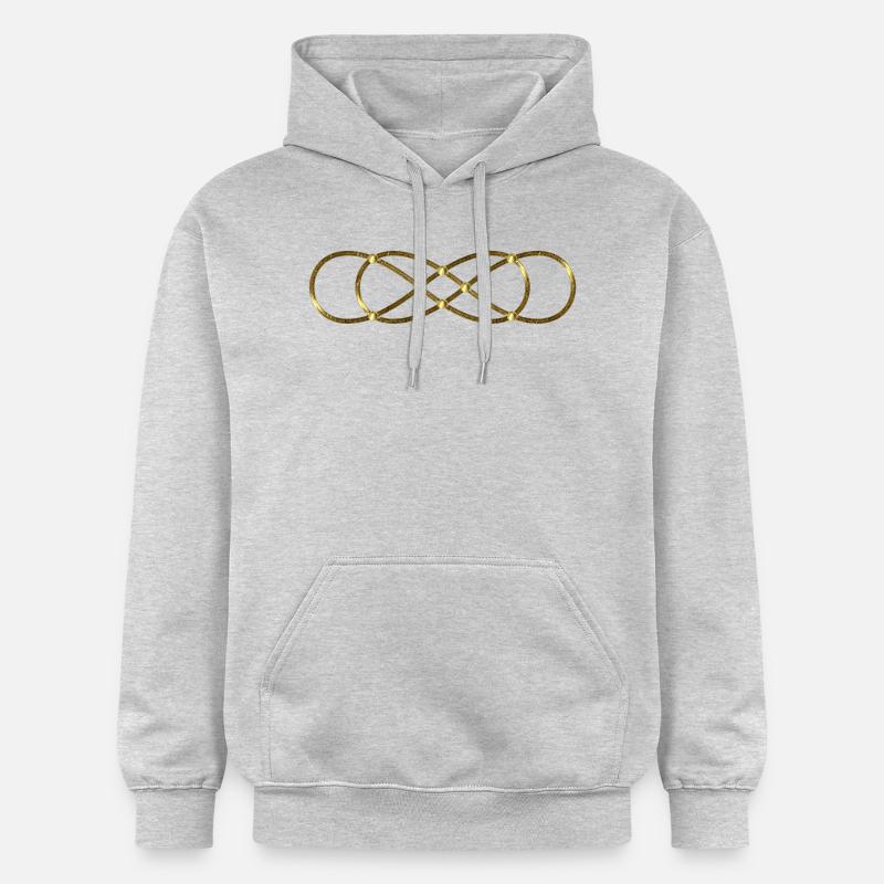 Double lemniscate - Gold - Sweat à capuche Softstyle® Gildan Unisexe - gris clair chiné