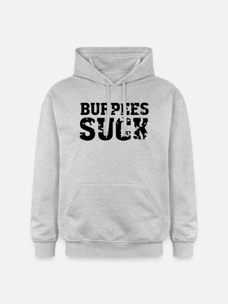 Burpees Suck - Gildan Unisex Softstyle® Midweight Hoodie - Hellgrau meliert