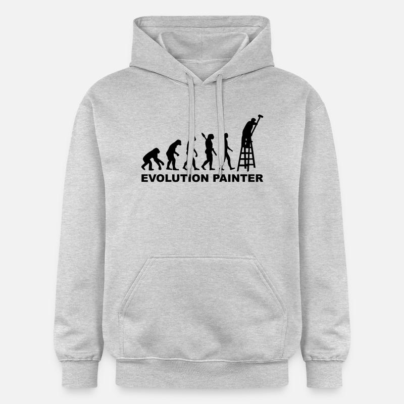 Evolution Painter - Gildan Unisex Softstyle® Midweight Hoodie - light heather grey