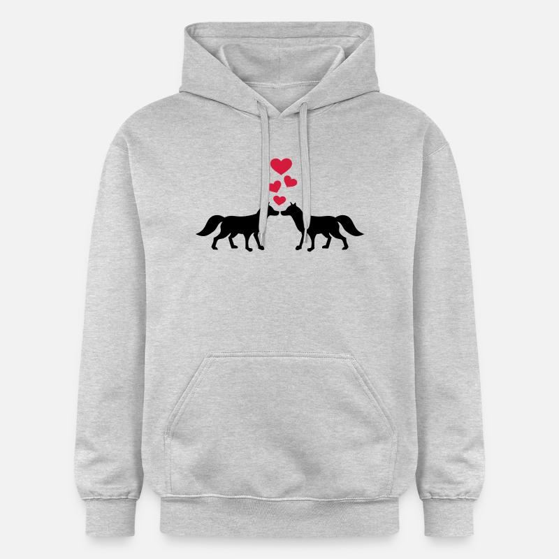 Fuchs - Gildan Unisex Softstyle® Midweight Hoodie - Hellgrau meliert