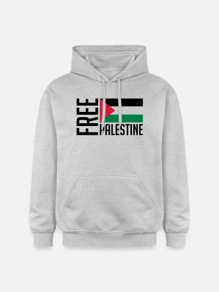 free_palestine_pa3 - Gildan Unisex Softstyle® Midweight Hoodie - Hellgrau meliert