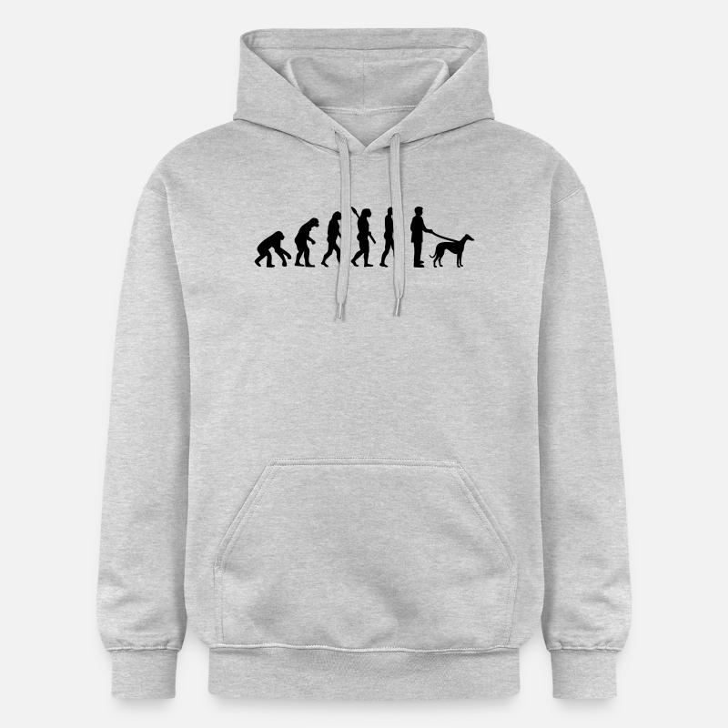 Evolution Lévrier - Sweat à capuche Softstyle® Gildan Unisexe - gris clair chiné
