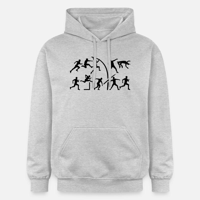 Decathlon - Sweat à capuche Softstyle® Gildan Unisexe - gris clair chiné