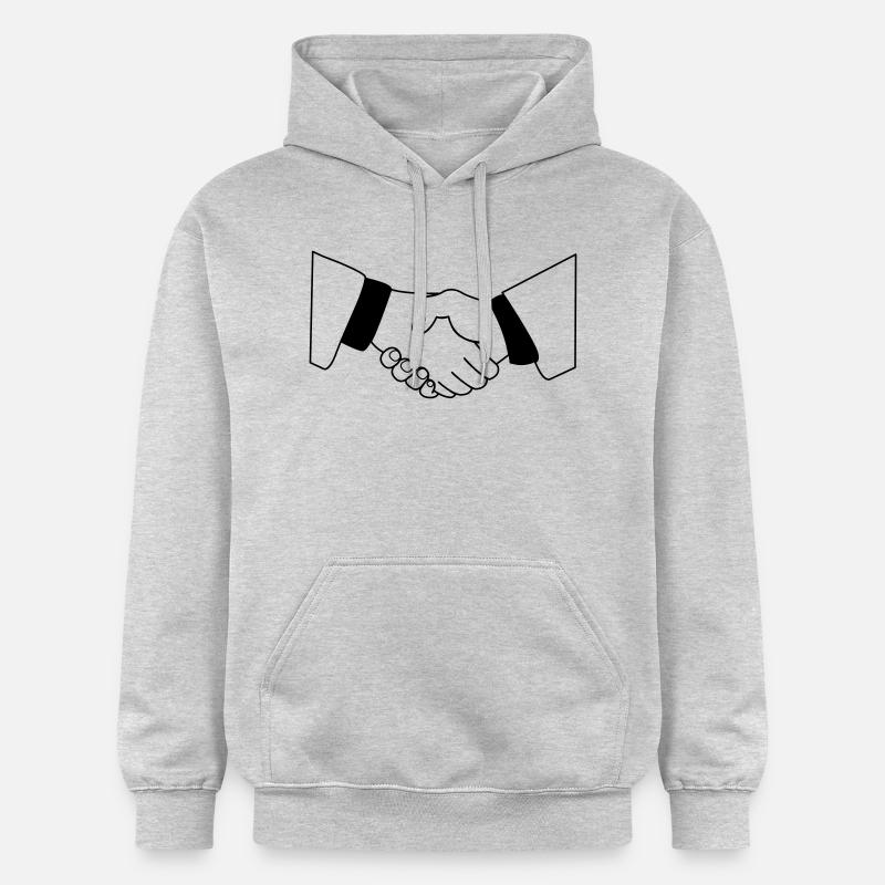 handshake_01 - Sweat à capuche Softstyle® Gildan Unisexe - gris clair chiné
