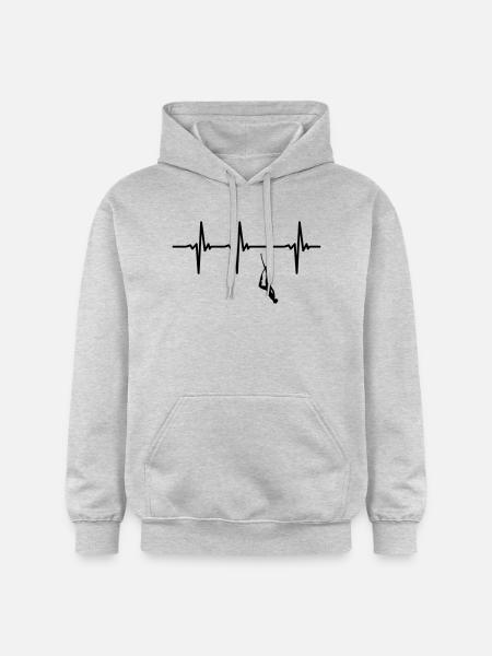 Heartbeat apnea - Gildan Unisex Softstyle® Midweight Hoodie - light heather grey