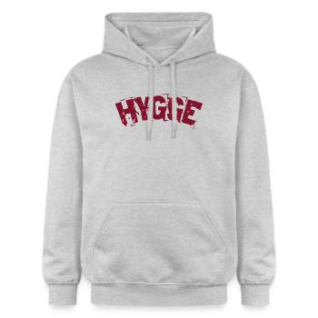 Hygge Style de vie scandinave - Sweat à capuche Softstyle® Gildan Unisexe - gris clair chiné - Devant - Liana (172cm) & Jaron (178cm)