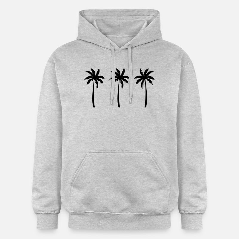 Palmier palmier palmier - Sweat à capuche Softstyle® Gildan Unisexe - gris clair chiné