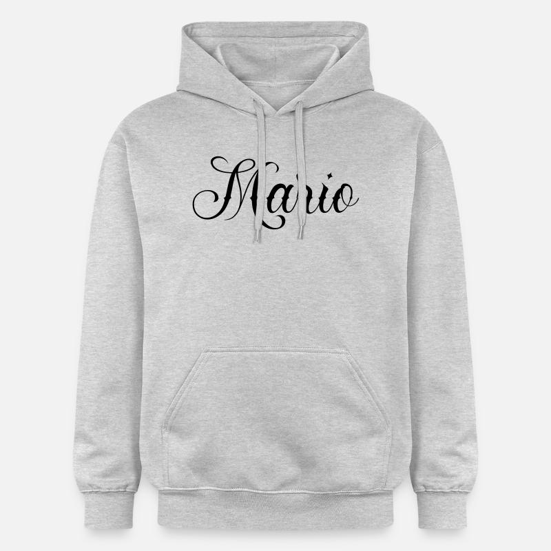 Mario - Sweat à capuche Softstyle® Gildan Unisexe - gris clair chiné