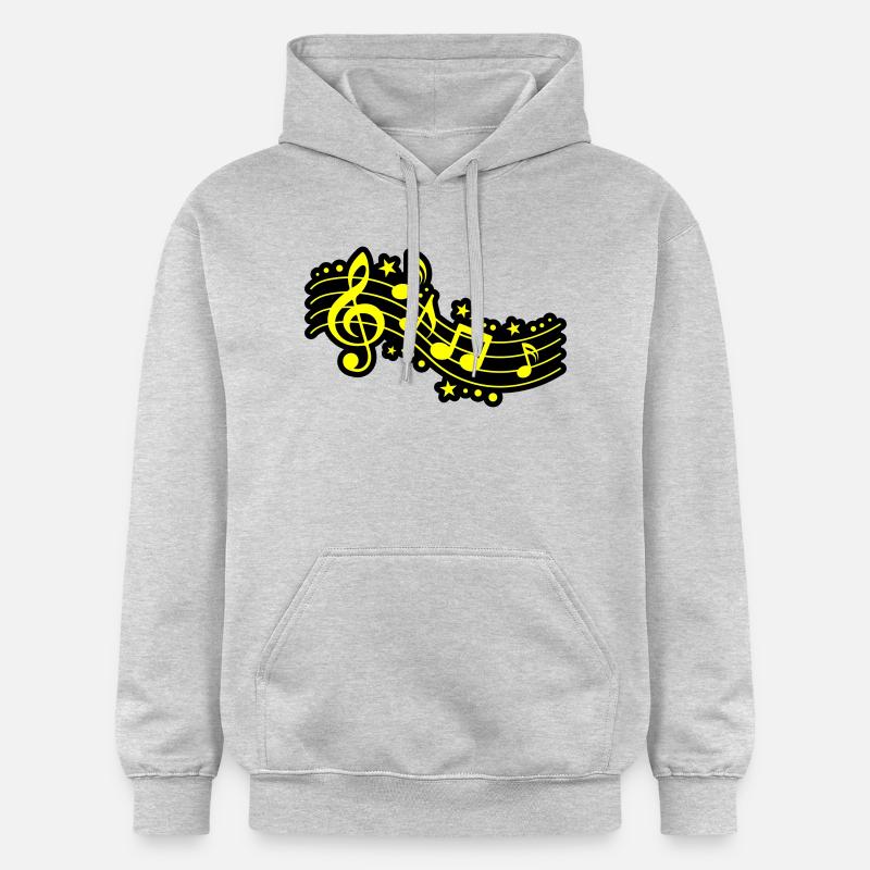 Notes de musique Clef Musique - Sweat à capuche Softstyle® Gildan Unisexe - gris clair chiné