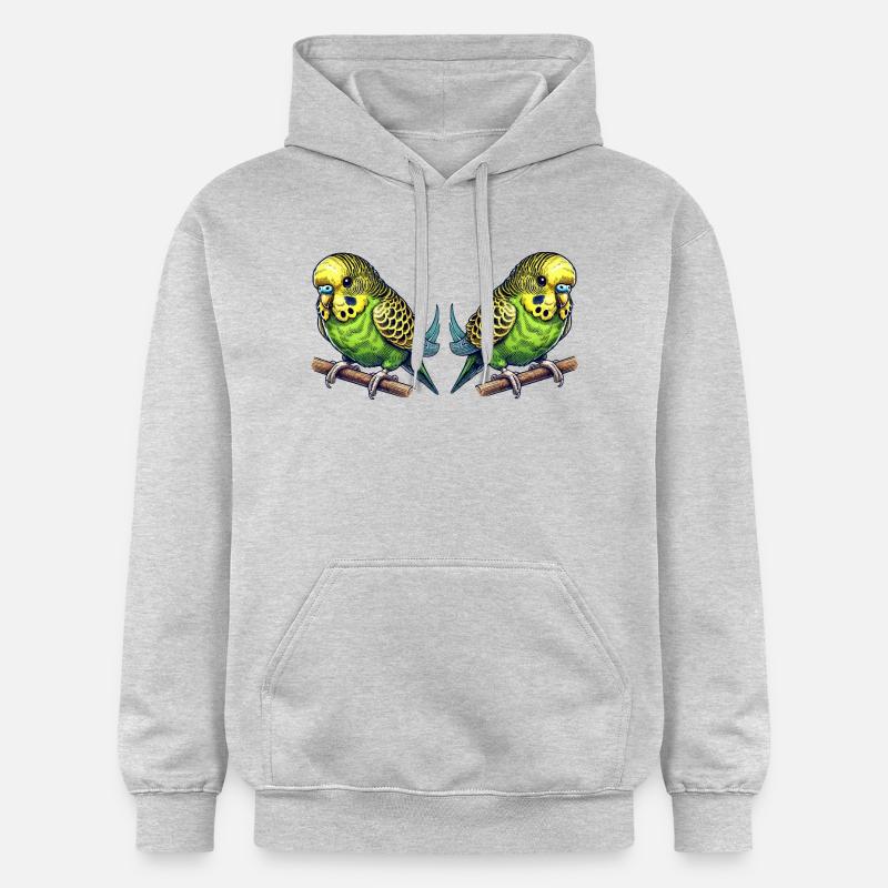 Perruche 2 - Sweat à capuche Softstyle® Gildan Unisexe - gris clair chiné