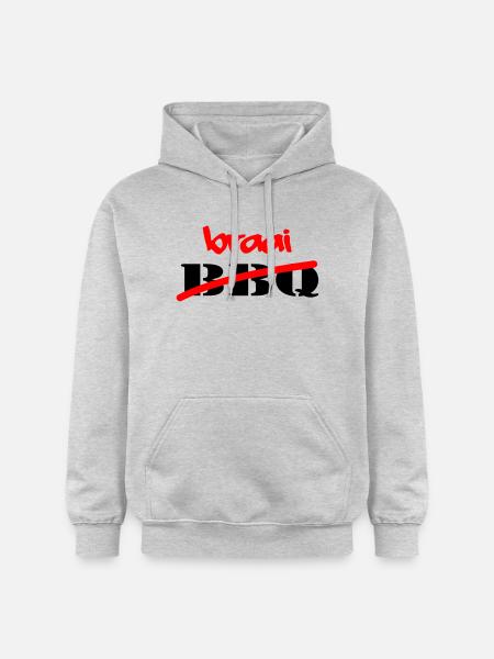 Braai Not BBQ - Gildan Unisex Softstyle® Midweight Hoodie - light heather grey