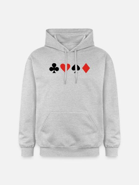 Karten - Gildan Unisex Softstyle® Midweight Hoodie - Hellgrau meliert