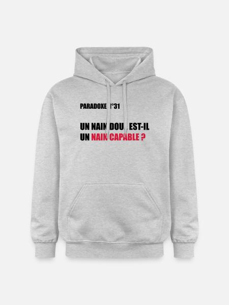 PARADOXE nain - Sweat à capuche Softstyle® Gildan Unisexe - gris clair chiné