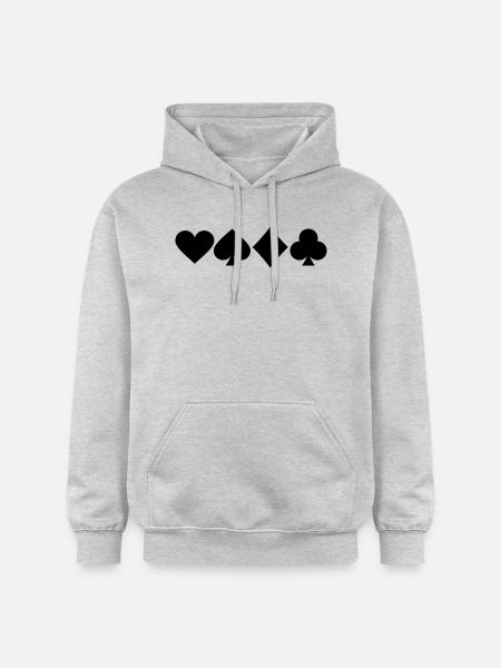 Kartendeck - Gildan Unisex Softstyle® Midweight Hoodie - Hellgrau meliert