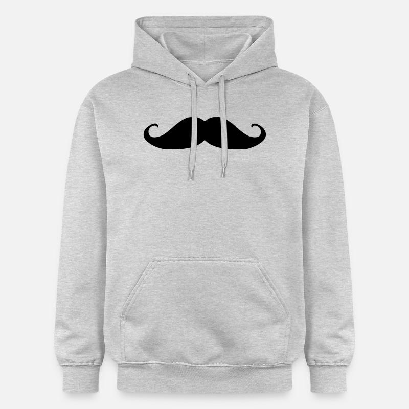 Moustache - Sweat à capuche Softstyle® Gildan Unisexe - gris clair chiné