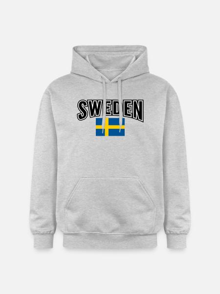 Schweden - Gildan Unisex Softstyle® Midweight Hoodie - Hellgrau meliert