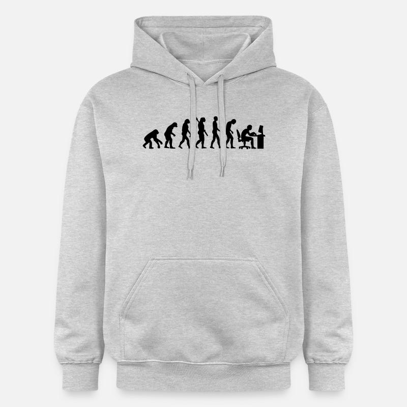 Evolution computer - Gildan Unisex Softstyle® Midweight Hoodie - light heather grey