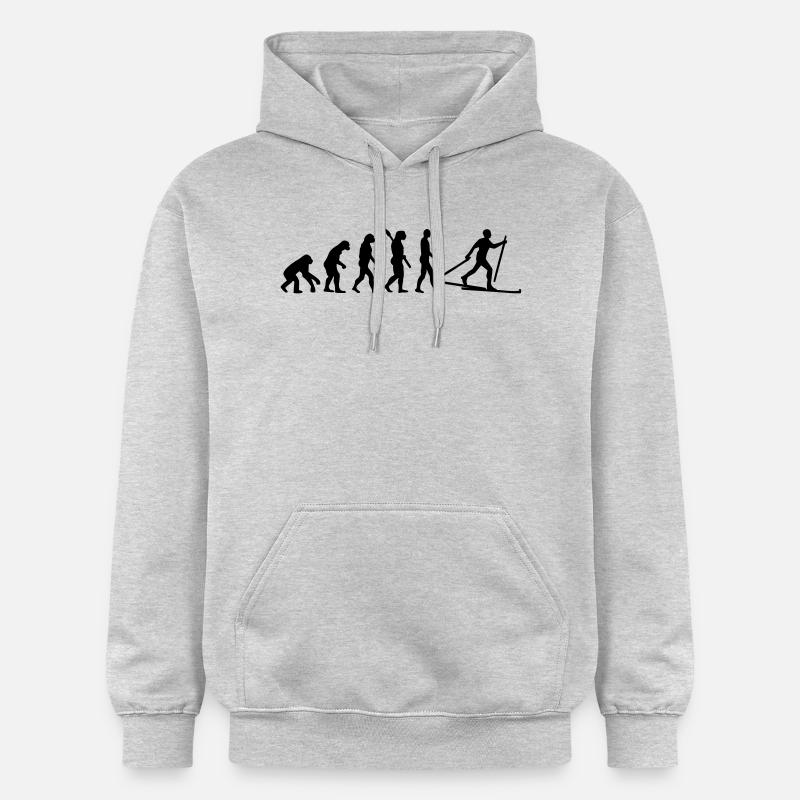 Evolution Ski Langlauf - Gildan Unisex Softstyle® Midweight Hoodie - Hellgrau meliert