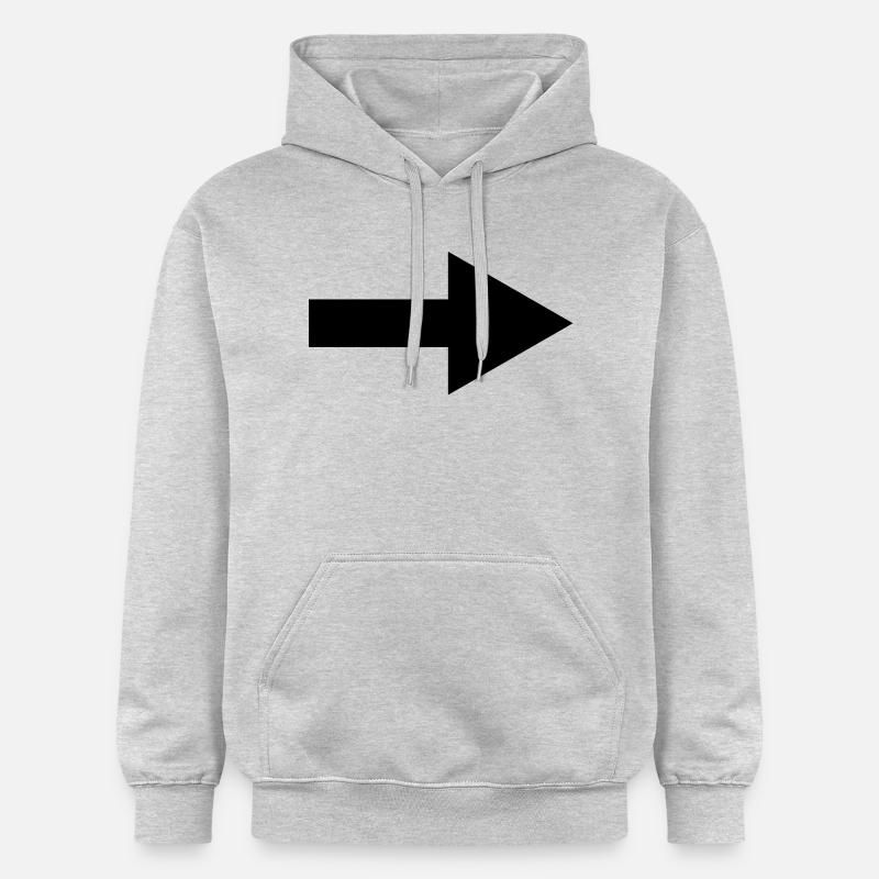flèche - Sweat à capuche Softstyle® Gildan Unisexe - gris clair chiné