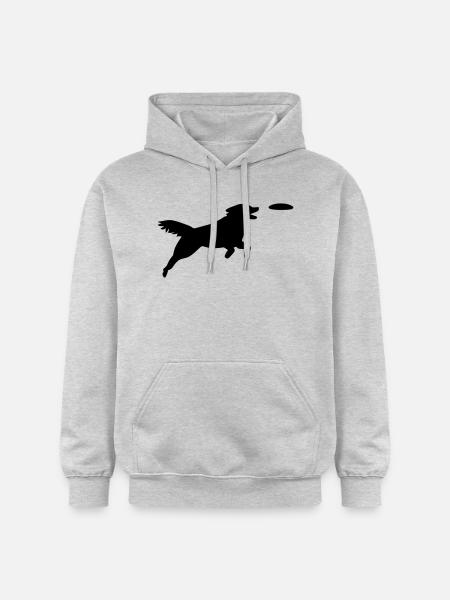 Hund Agility - Gildan Unisex Softstyle® Midweight Hoodie - Hellgrau meliert