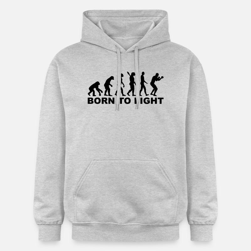 Boxe Évolution - Sweat à capuche Softstyle® Gildan Unisexe - gris clair chiné