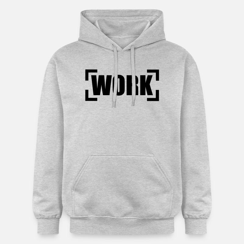 Work - Sweat à capuche Softstyle® Gildan Unisexe - gris clair chiné