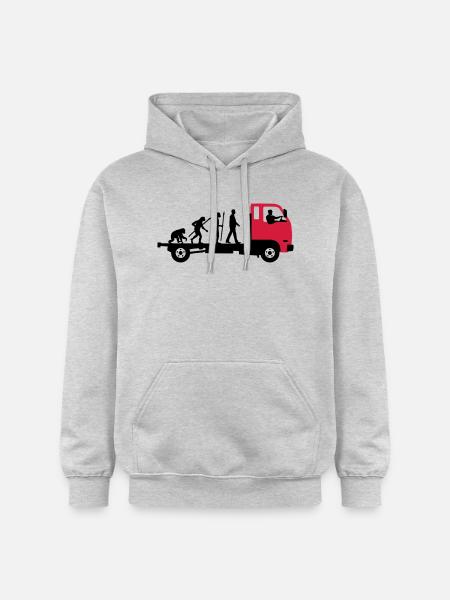 evolution_of_man_trucker_112013_a_2c - Gildan Unisex Softstyle® Midweight Hoodie - light heather grey