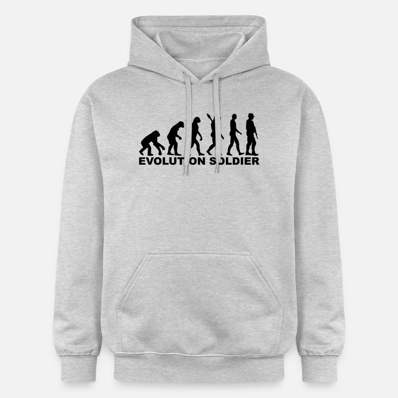 Evolution Soldier - Sweat à capuche Softstyle® Gildan Unisexe - gris clair chiné
