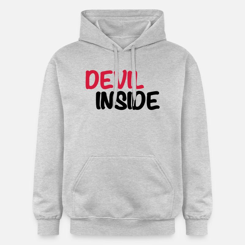 Devil inside - Sweat à capuche Softstyle® Gildan Unisexe - gris clair chiné